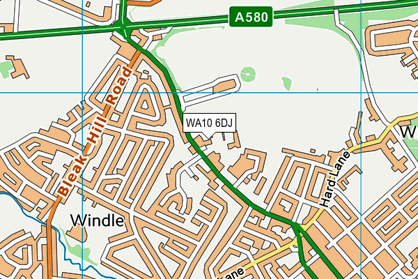 WA10 6DJ map - OS VectorMap District (Ordnance Survey) WA10 6DJ map - OS VectorMap District (Ordnance Survey)