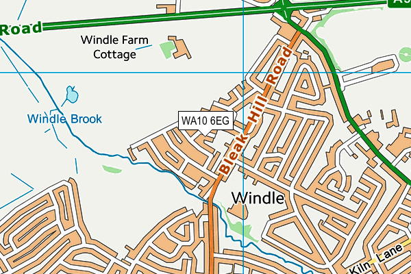 WA10 6EG map - OS VectorMap District (Ordnance Survey) WA10 6EG map - OS VectorMap District (Ordnance Survey)