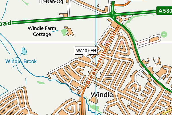 WA10 6EH map - OS VectorMap District (Ordnance Survey)