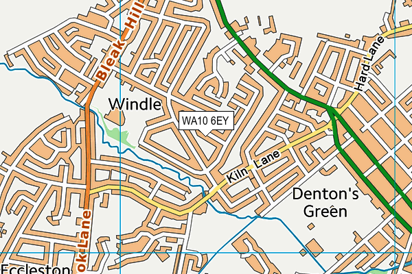 WA10 6EY map - OS VectorMap District (Ordnance Survey)