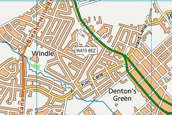 WA10 6EZ map - OS VectorMap District (Ordnance Survey)