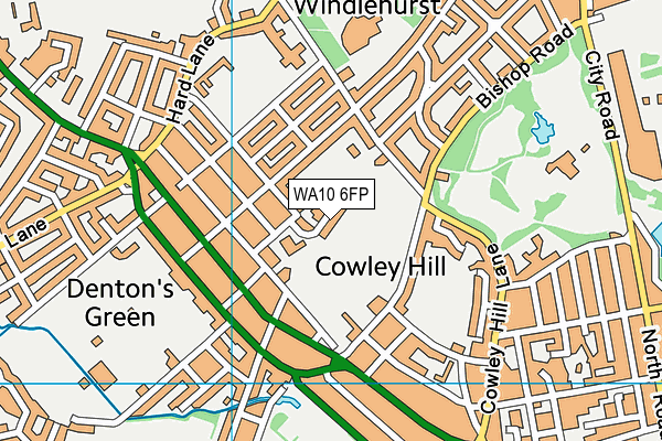 WA10 6FP map - OS VectorMap District (Ordnance Survey) WA10 6FP map - OS VectorMap District (Ordnance Survey)