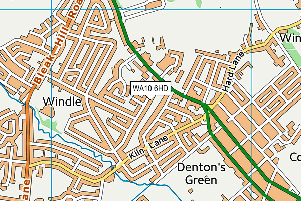 WA10 6HD map - OS VectorMap District (Ordnance Survey) WA10 6HD map - OS VectorMap District (Ordnance Survey)