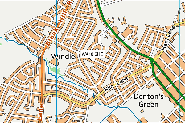 WA10 6HE map - OS VectorMap District (Ordnance Survey) WA10 6HE map - OS VectorMap District (Ordnance Survey)