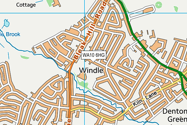 WA10 6HG map - OS VectorMap District (Ordnance Survey) WA10 6HG map - OS VectorMap District (Ordnance Survey)