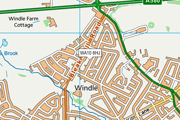 WA10 6HJ map - OS VectorMap District (Ordnance Survey) WA10 6HJ map - OS VectorMap District (Ordnance Survey)