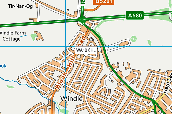 WA10 6HL map - OS VectorMap District (Ordnance Survey) WA10 6HL map - OS VectorMap District (Ordnance Survey)
