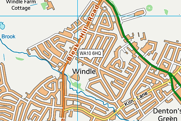 WA10 6HQ map - OS VectorMap District (Ordnance Survey) WA10 6HQ map - OS VectorMap District (Ordnance Survey)