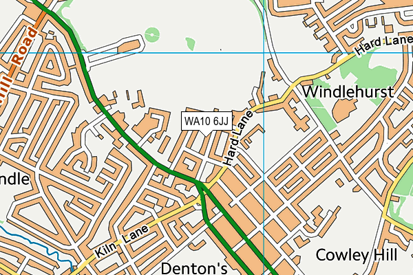 WA10 6JJ map - OS VectorMap District (Ordnance Survey) WA10 6JJ map - OS VectorMap District (Ordnance Survey)