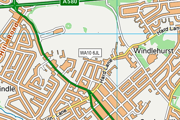 WA10 6JL map - OS VectorMap District (Ordnance Survey) WA10 6JL map - OS VectorMap District (Ordnance Survey)