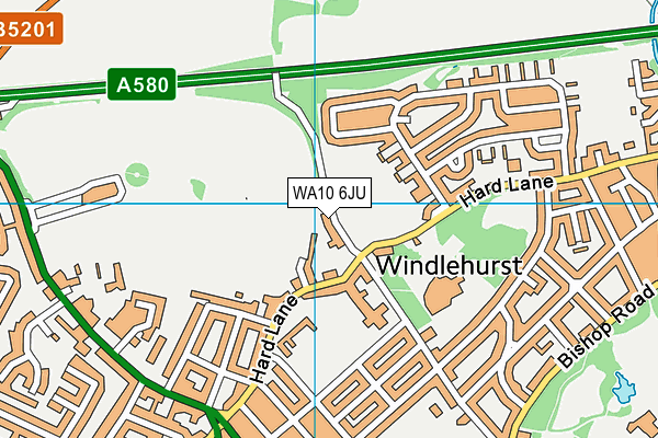WA10 6JU map - OS VectorMap District (Ordnance Survey) WA10 6JU map - OS VectorMap District (Ordnance Survey)