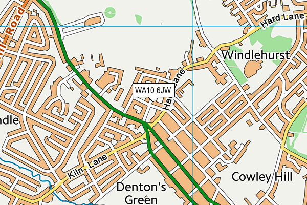 WA10 6JW map - OS VectorMap District (Ordnance Survey) WA10 6JW map - OS VectorMap District (Ordnance Survey)