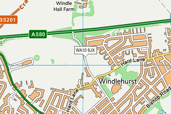 WA10 6JX map - OS VectorMap District (Ordnance Survey) WA10 6JX map - OS VectorMap District (Ordnance Survey)
