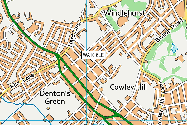 WA10 6LE map - OS VectorMap District (Ordnance Survey) WA10 6LE map - OS VectorMap District (Ordnance Survey)