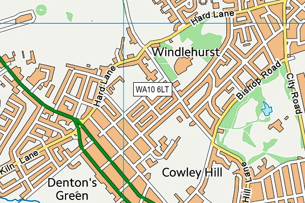 WA10 6LT map - OS VectorMap District (Ordnance Survey) WA10 6LT map - OS VectorMap District (Ordnance Survey)