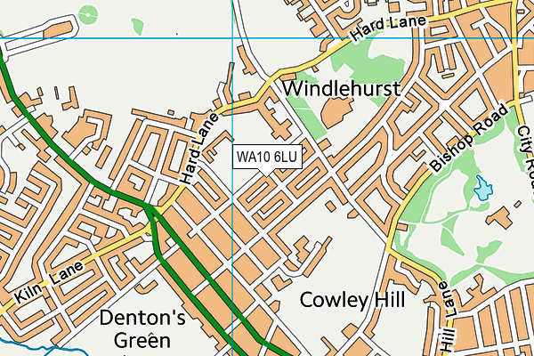WA10 6LU map - OS VectorMap District (Ordnance Survey)