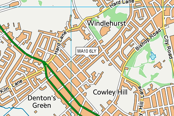 WA10 6LY map - OS VectorMap District (Ordnance Survey)