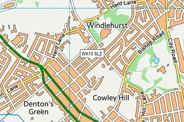 WA10 6LZ map - OS VectorMap District (Ordnance Survey) WA10 6LZ map - OS VectorMap District (Ordnance Survey)
