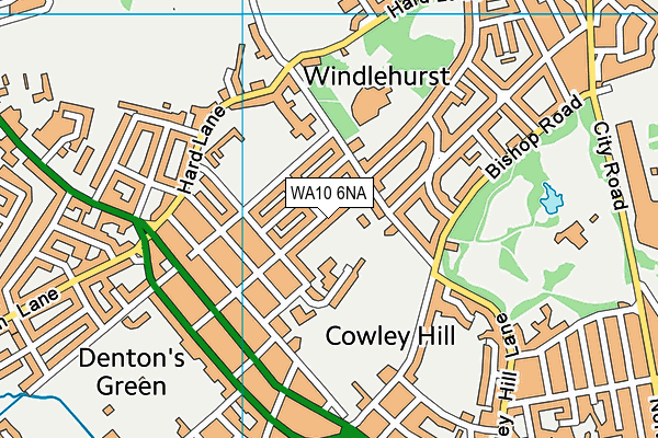 WA10 6NA map - OS VectorMap District (Ordnance Survey) WA10 6NA map - OS VectorMap District (Ordnance Survey)