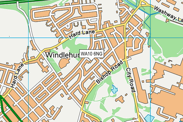 WA10 6NG map - OS VectorMap District (Ordnance Survey) WA10 6NG map - OS VectorMap District (Ordnance Survey)