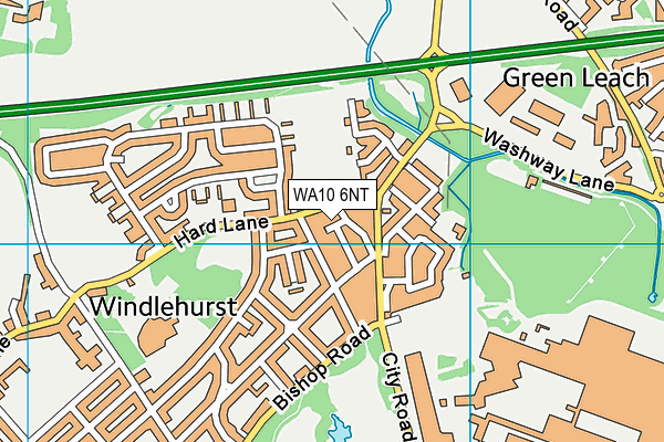 WA10 6NT map - OS VectorMap District (Ordnance Survey) WA10 6NT map - OS VectorMap District (Ordnance Survey)