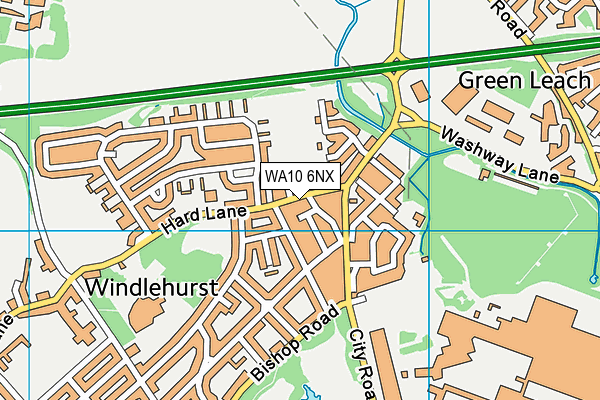 WA10 6NX map - OS VectorMap District (Ordnance Survey) WA10 6NX map - OS VectorMap District (Ordnance Survey)