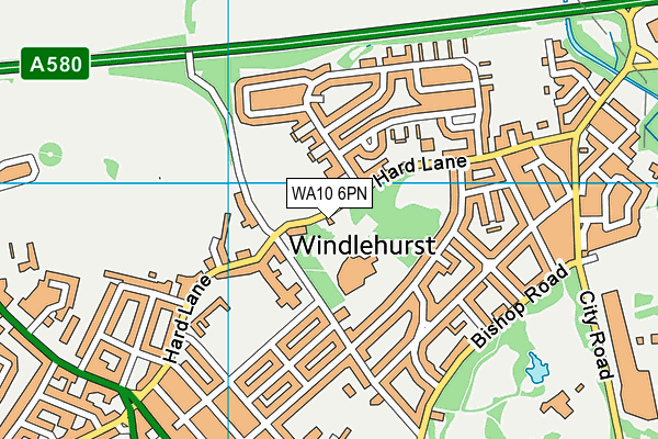 WA10 6PN map - OS VectorMap District (Ordnance Survey) WA10 6PN map - OS VectorMap District (Ordnance Survey)