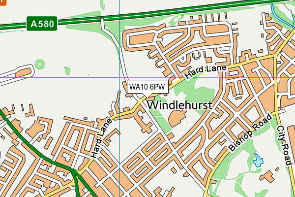 WA10 6PW map - OS VectorMap District (Ordnance Survey) WA10 6PW map - OS VectorMap District (Ordnance Survey)