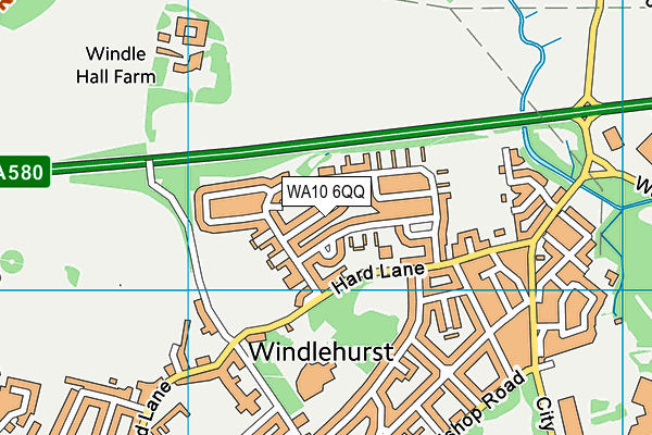 WA10 6QQ map - OS VectorMap District (Ordnance Survey) WA10 6QQ map - OS VectorMap District (Ordnance Survey)