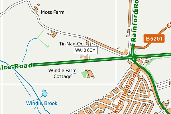 WA10 6QY map - OS VectorMap District (Ordnance Survey)