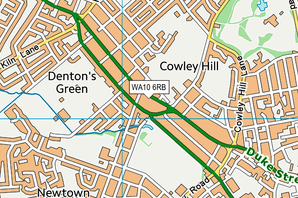 WA10 6RB map - OS VectorMap District (Ordnance Survey) WA10 6RB map - OS VectorMap District (Ordnance Survey)