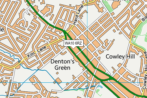 WA10 6RZ map - OS VectorMap District (Ordnance Survey) WA10 6RZ map - OS VectorMap District (Ordnance Survey)