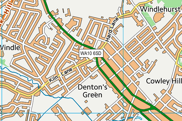 WA10 6SD map - OS VectorMap District (Ordnance Survey) WA10 6SD map - OS VectorMap District (Ordnance Survey)