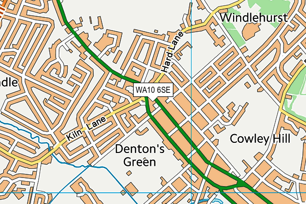 WA10 6SE map - OS VectorMap District (Ordnance Survey) WA10 6SE map - OS VectorMap District (Ordnance Survey)