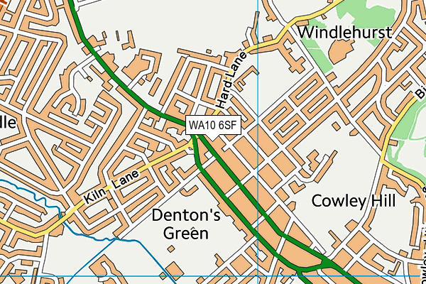 WA10 6SF map - OS VectorMap District (Ordnance Survey) WA10 6SF map - OS VectorMap District (Ordnance Survey)