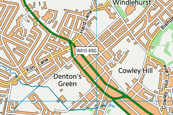 WA10 6SG map - OS VectorMap District (Ordnance Survey) WA10 6SG map - OS VectorMap District (Ordnance Survey)