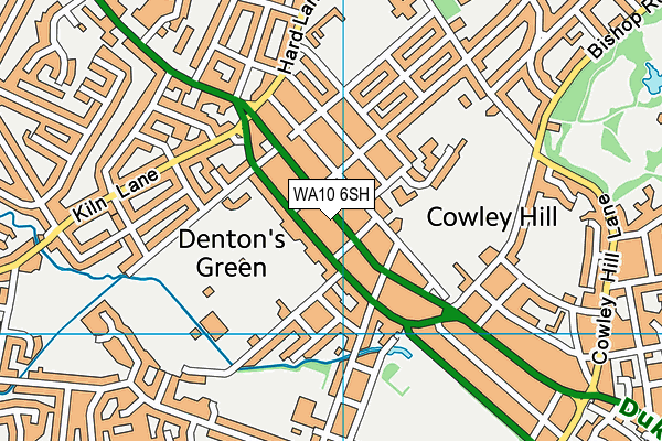 WA10 6SH map - OS VectorMap District (Ordnance Survey)