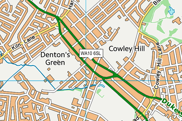 WA10 6SL map - OS VectorMap District (Ordnance Survey)