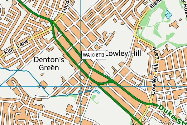 WA10 6TB map - OS VectorMap District (Ordnance Survey) WA10 6TB map - OS VectorMap District (Ordnance Survey)