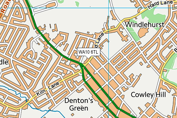 WA10 6TL map - OS VectorMap District (Ordnance Survey) WA10 6TL map - OS VectorMap District (Ordnance Survey)