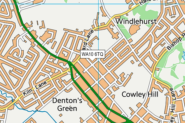 WA10 6TQ map - OS VectorMap District (Ordnance Survey) WA10 6TQ map - OS VectorMap District (Ordnance Survey)