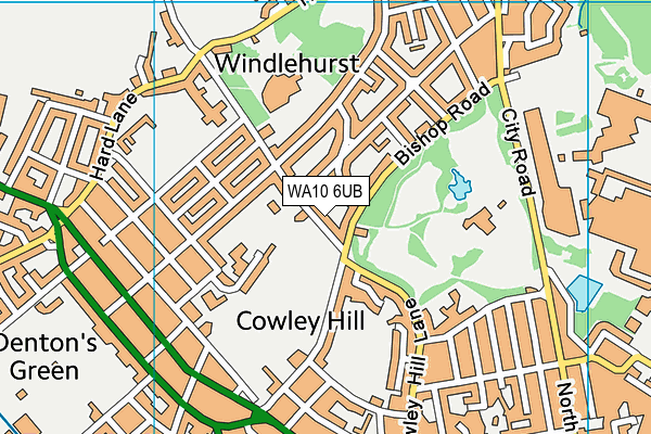WA10 6UB map - OS VectorMap District (Ordnance Survey)