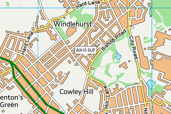 WA10 6UF map - OS VectorMap District (Ordnance Survey) WA10 6UF map - OS VectorMap District (Ordnance Survey)