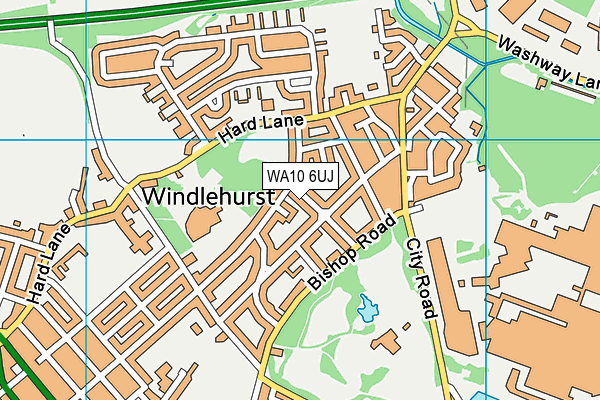 WA10 6UJ map - OS VectorMap District (Ordnance Survey) WA10 6UJ map - OS VectorMap District (Ordnance Survey)
