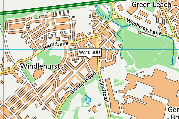 WA10 6UU map - OS VectorMap District (Ordnance Survey)