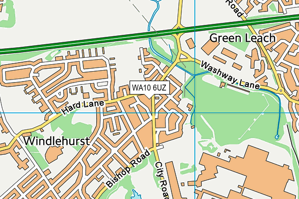 WA10 6UZ map - OS VectorMap District (Ordnance Survey) WA10 6UZ map - OS VectorMap District (Ordnance Survey)