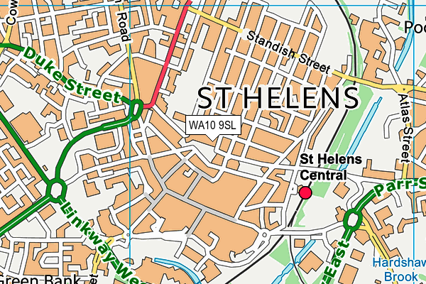 WA10 9SL map - OS VectorMap District (Ordnance Survey) WA10 9SL map - OS VectorMap District (Ordnance Survey)