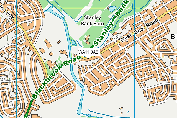 WA11 0AE map - OS VectorMap District (Ordnance Survey) WA11 0AE map - OS VectorMap District (Ordnance Survey)