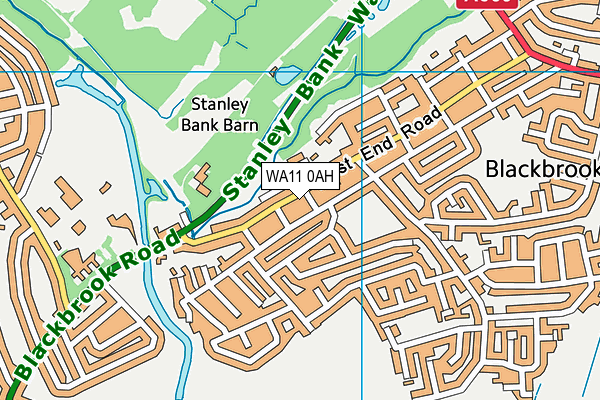 WA11 0AH map - OS VectorMap District (Ordnance Survey) WA11 0AH map - OS VectorMap District (Ordnance Survey)