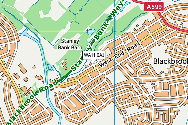 WA11 0AJ map - OS VectorMap District (Ordnance Survey) WA11 0AJ map - OS VectorMap District (Ordnance Survey)